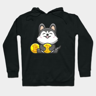 dog huging bitcoin Hoodie